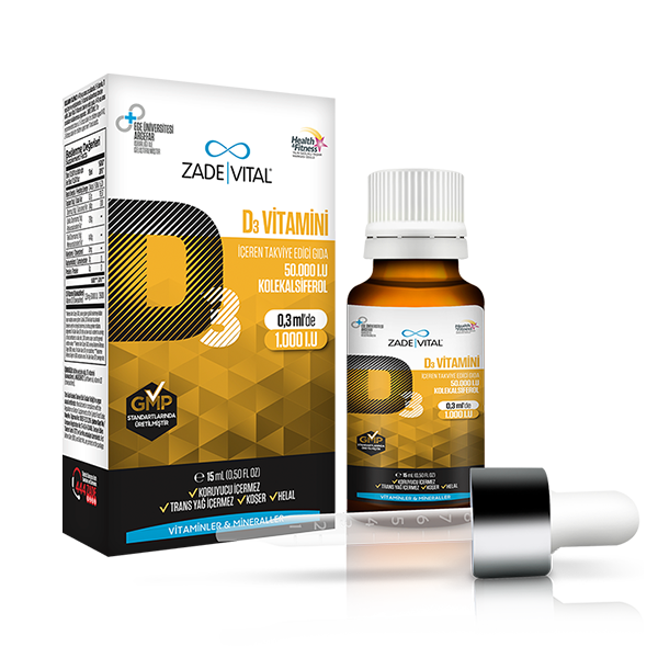 Zade Vital Vitamin D3 K2 MK-7 Keten Tohumu Yağı Damla