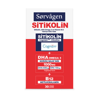 SORVAGEN SİTİKOLİN (SİTİKOLİN, DHA OMEGA 3 VE B12 TAKVİYE EDİCİ GIDA)