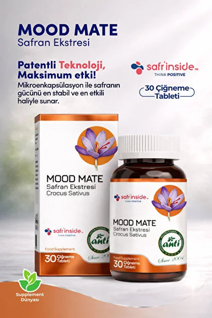 Anti Mood Mate Safran Ekstresi 30 Çiğneme Tableti