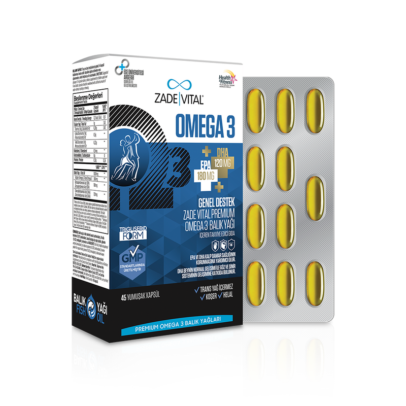 Zade Vital Omega 3 Balık Yağı Genel Destek