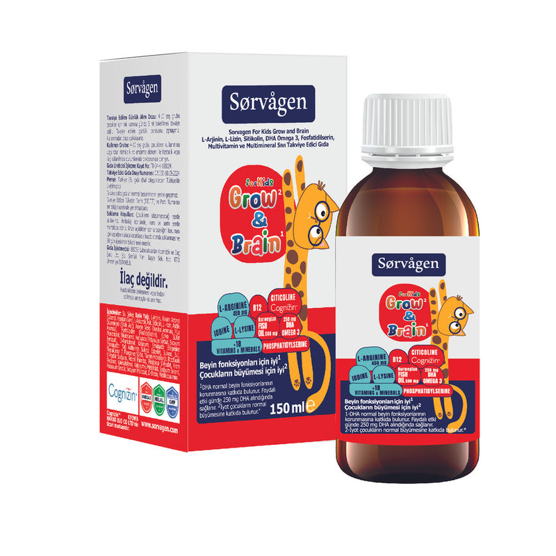 Sorvagen Grow&amp;Braın For Kıds Sıvı 150 ML