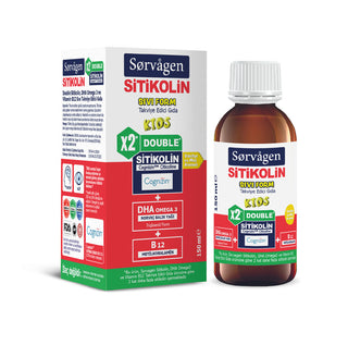 SORVAGEN DOUBLE SİTİKOLİN SIVI FORM_ SİTİKOLİN(250 mg),DHA OMEGA 3 VE B12(150ml)