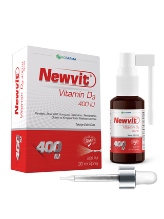 Newvit Vitamin D3 400 IU Sprey / Damla 30 ml