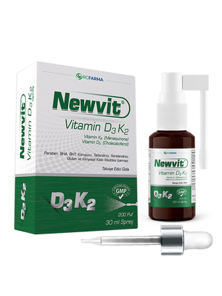 Newvit Vitamin D3 K2 Sprey / Damla 30 ml