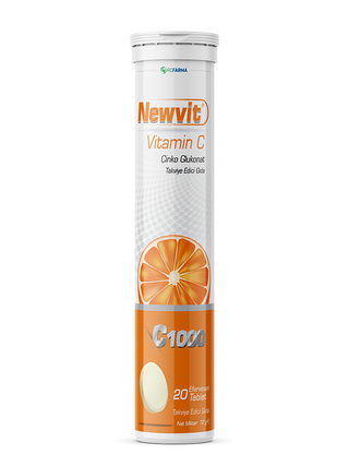 Newvit Vitamin C Çinko Efervesan 20 Tablet