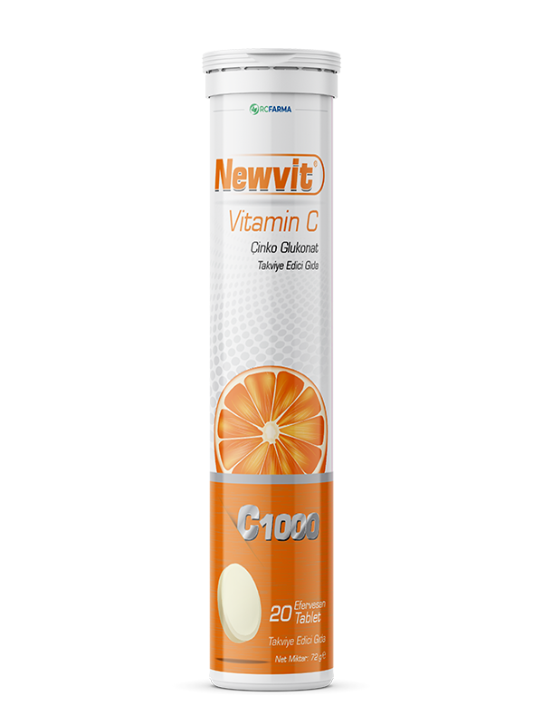 Newvit Vitamin C Çinko Efervesan 20 Tablet
